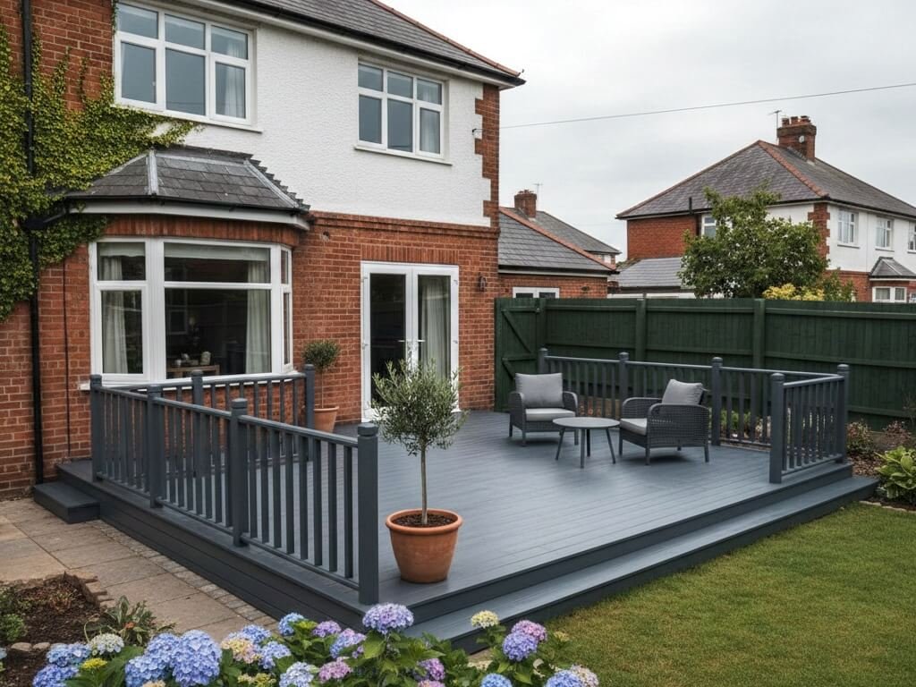 Cardiff deck painted by Primrose Decor exterior painters