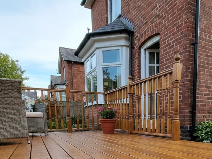 Garden deck and fence stained in Cardiff by Primrose Decor