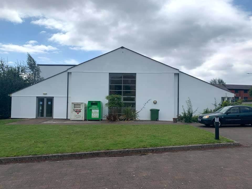 pontprennau community centre back exterior painted cardiff primrose decor