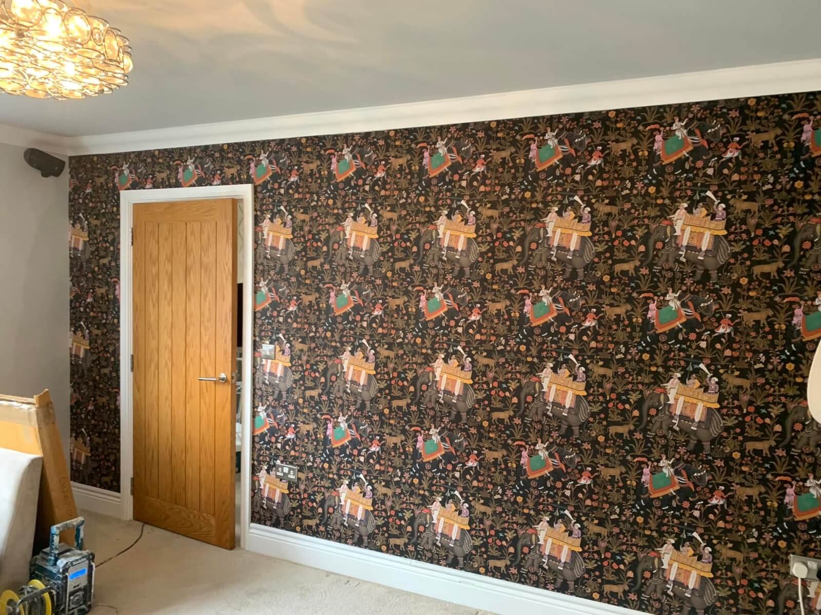 Fitted wallpaper installed in Cardiff by Primrose Decor, wallpapering specialists in Heath